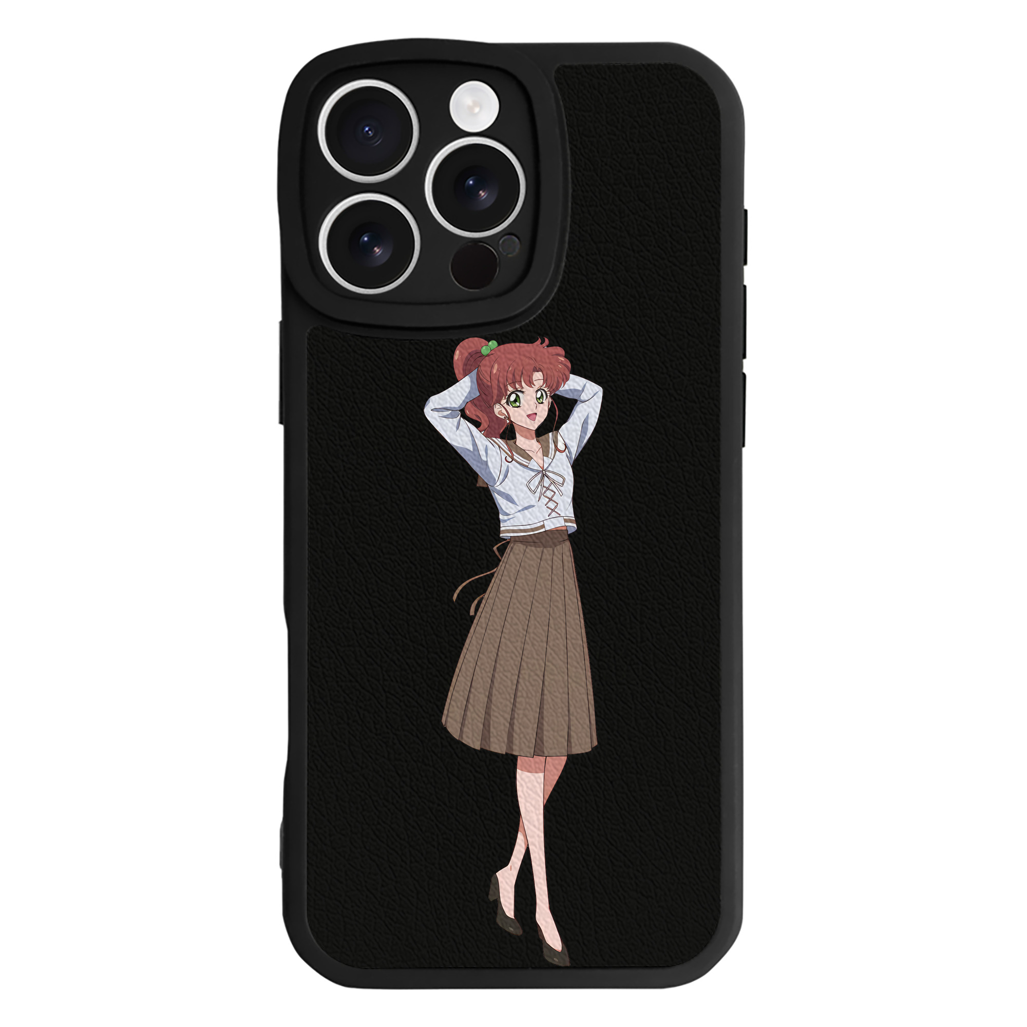 （画像用） 美少女戦士セーラームーン 木野 まこと きの まこと Sailor Moon Kino Makoto （セーラージュピター；Sailor Jupiter） 【iPhone 16シリーズ対応】シリコンスマホケース（レザー調） 材質：シリコン
